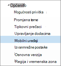 Općenito o > mobilnim uređajima