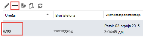 Uklanjanje telefona iz web-aplikacije Outlook Web App
