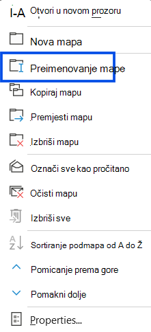 Snimka zaslona s pokazivačem iznad gumba Više u navigacijskom oknu u programu Outlook na webu