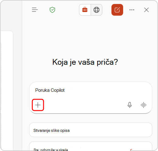 Označen izbornik Dodaj sadržaj