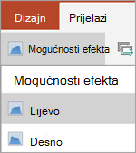 Mogućnosti efekta