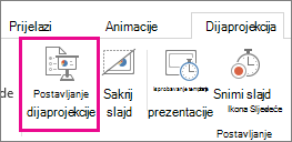Gumb Postavi prezentaciju