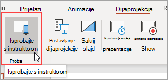 Odaberite Proba s programom Coach.