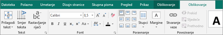 Kliknite Prilagodi tekstu