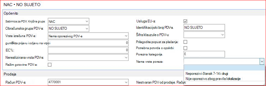 SII informacije u grupama za knjiženje PDV-a