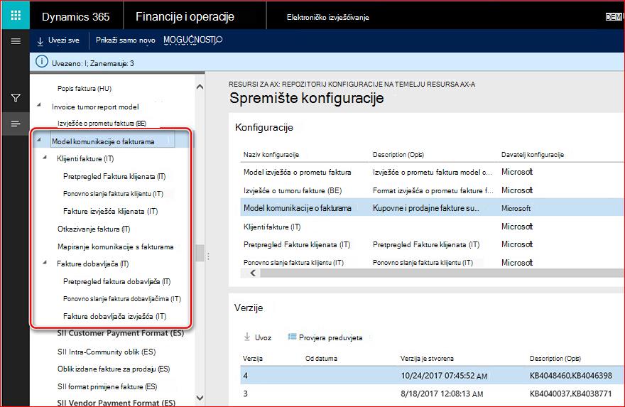 Na ovoj je slici prikazano kako preuzeti i postaviti GER konfiguracije.