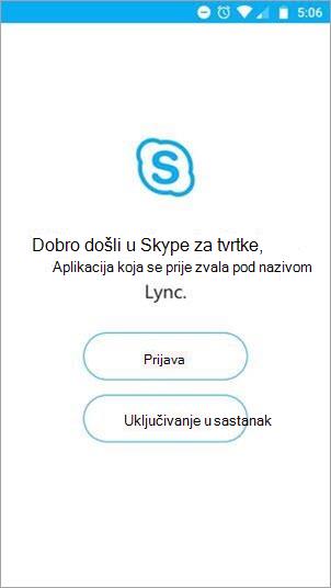 Dodirnite gumb Uključite se u sastanak