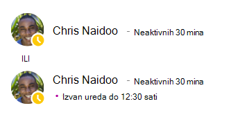 Poruka o prisutnosti za Chrisa