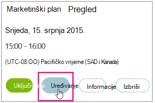 Meeting details with Edit button highlighted