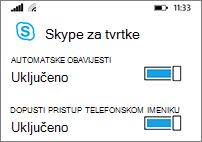 Primajte automatske obavijesti i pretražujte telefon kada tražite kontakte