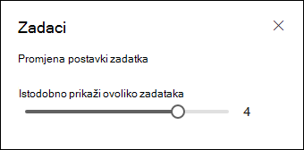 Odabir broja zadataka za prikaz.