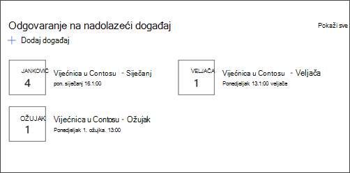 Slika web-dijela događaja na web-mjestu Odjela