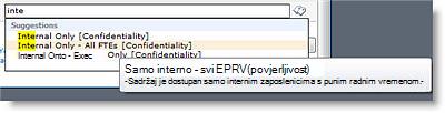 Tekst objašnjenja korisnicima pojednostavnjuje odabir odgovarajućeg termina.