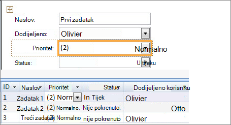 Stvaranje prikaza pomoću programa Microsoft Access