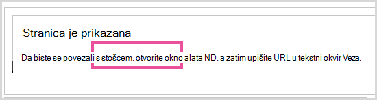 Otvaranje okna alata
