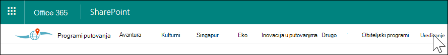 Navigacija središtem sustava SharePoint