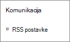 List communications (RSS) postavke