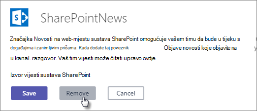 Dijaloški okvir poveznika za vijesti