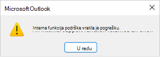 Primjer pogreške grupe kontakata exchange