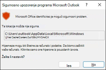 Outlook blokira .ics datoteke