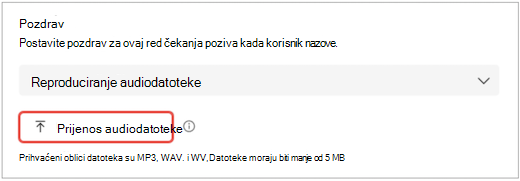 zaslon korisničkog sučelja aplikacije Teams s prikazom postavki
