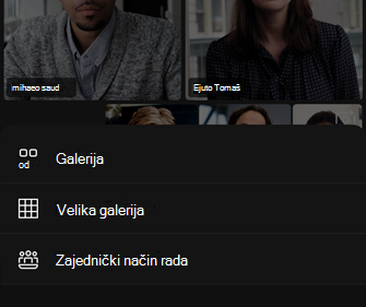 Mogućnosti izgleda videozapisa