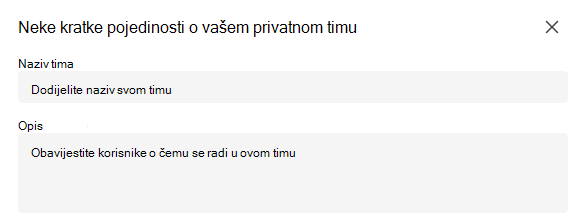Privatni tim