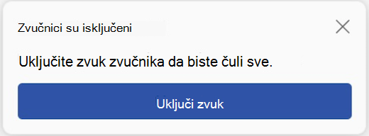 U aplikaciji Teams upit za uključivanje zvuka isključenih govornika
