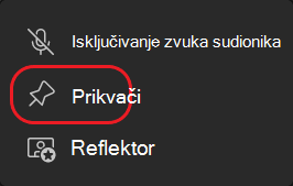 Teams-Pin stream button - circled