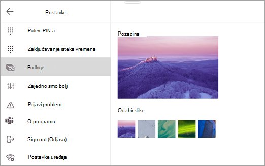 Mogućnosti podloge
