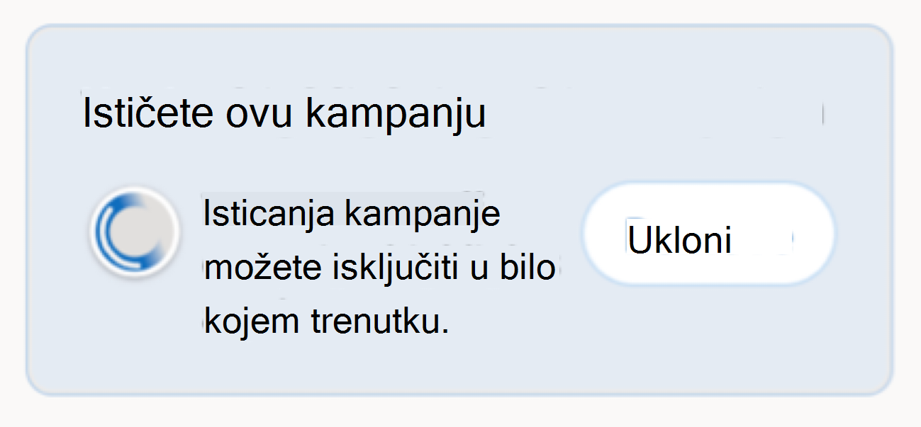 U vašoj priči pojavit će se modul koji vas obavještava da promovirate kampanju dodavanjem krila na svoj profil.