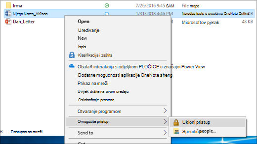 Zaustavljanje zajedničkog dijeljenja datoteka putem mreže