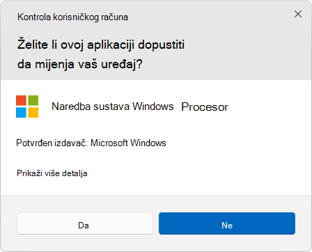 Screenshot of the UAC dialog box.