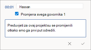 Ponovno odaberite naziv transkripta ili uredite sekciju.