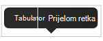 Tabulatori ili prijelomi redaka