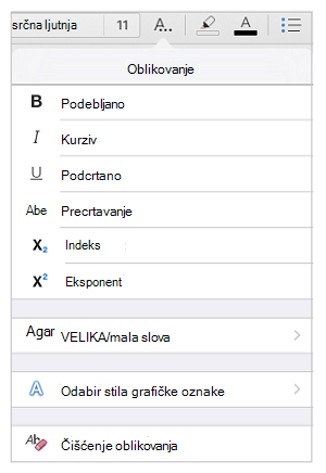 Mogućnosti oblikovanja teksta