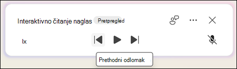 Odaberite Prethodno ili Sljedeće.