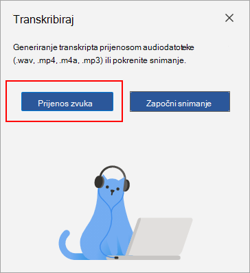 Odaberite Prenesi zvuk