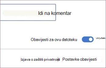 Uključi ili isključi obavijesti