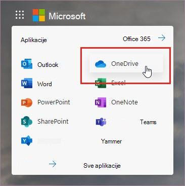 Otvorite aplikaciju OneDrive