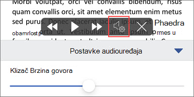 Povećavanje ili smanjivanje brzine čitanja