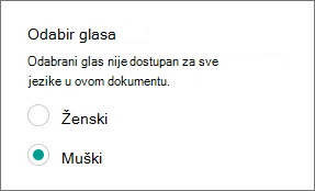 Odabir glasa
