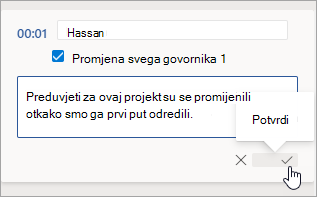 Odaberite potvrdi.