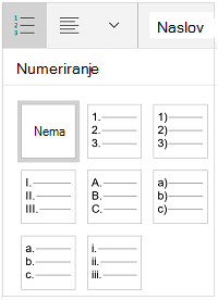 Stilovi numeriranja