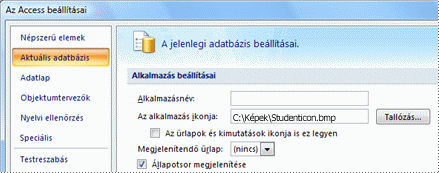 Egyéni ikon hozzáadása az alkalmazáshoz