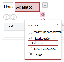 Settings menu with Open in browser, Edit, Rename, Duplicate, and Delete