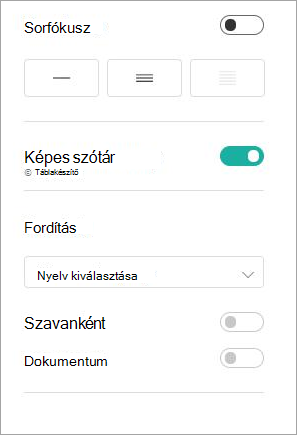 Olvasási beállítások