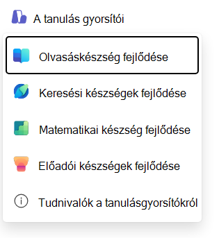 Képernyőkép az olvasáskészség fejlődéséről.