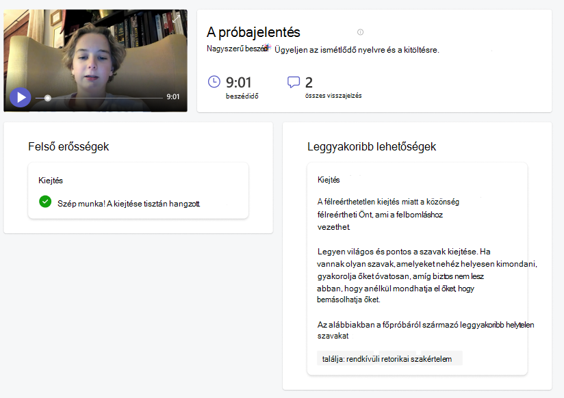 Próbajelentés