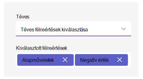 Képernyőkép a tévhit-lehetőségekről.